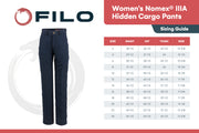 FILO womens pants size guide