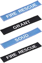 Custom embroidered uniform name tapes