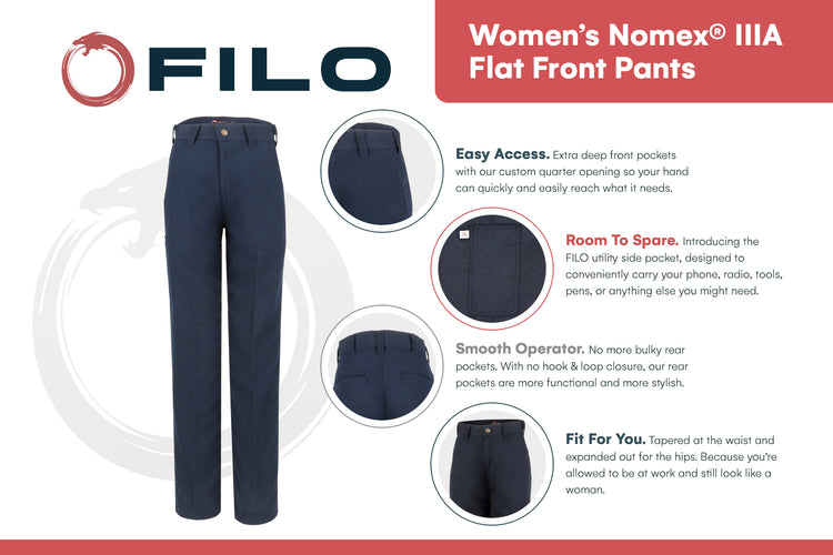 Women's Fire Station Pants, Women's Nomex Pants| FILO Apparel